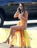 Jessica Ciencin Henriquez Leggy while Talking on the Phone in LA