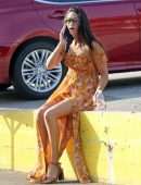 Jessica Ciencin Henriquez Leggy while Talking on the Phone in LA