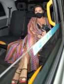 Jessie Wallace Leggy and Cleavage, Night Out in London