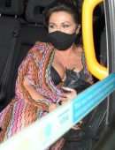 Jessie Wallace Leggy and Cleavage, Night Out in London