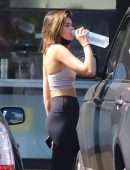 Kaia Gerber Booty in Leggings getting Drinks in West Hollywood
