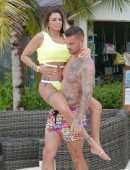 Kate Price and Carl Woods Jet Skiing while on Holiday in the Maldives