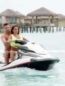 Kate Price and Carl Woods Jet Skiing while on Holiday in the Maldives