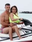 Kate Price and Carl Woods Jet Skiing while on Holiday in the Maldives