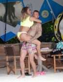 Kate Price and Carl Woods Jet Skiing while on Holiday in the Maldives
