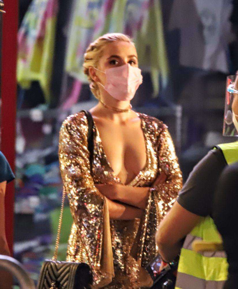 Kiernan Shipka Cleavage on the Set of “Swimming With Sharks” in Hollywood