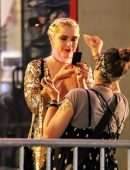Kiernan Shipka Cleavage on the Set of “Swimming With Sharks” in Hollywood