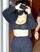 Kim Kardashian Pokies in See-Through Top Out in Beverly Hills