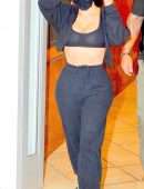Kim Kardashian Pokies in See-Through Top Out in Beverly Hills