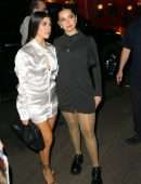 Kourtney Kardashian and Addison Rae Leggy Step Out for Dinner