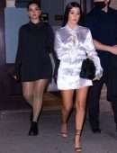 Kourtney Kardashian and Addison Rae Leggy Step Out for Dinner