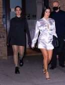 Kourtney Kardashian and Addison Rae Leggy Step Out for Dinner