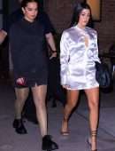 Kourtney Kardashian and Addison Rae Leggy Step Out for Dinner