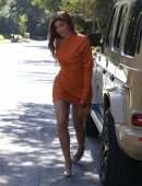 Kylie Jenner Leggy, Out for Lunch in Beverly Hils