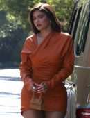 Kylie Jenner Leggy, Out for Lunch in Beverly Hils