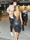 Larsa Pippen Leggy in Revealing Skirt Out in Beverly Hills