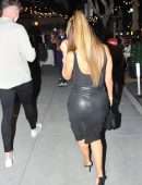 Larsa Pippen Leggy in Revealing Skirt Out in Beverly Hills