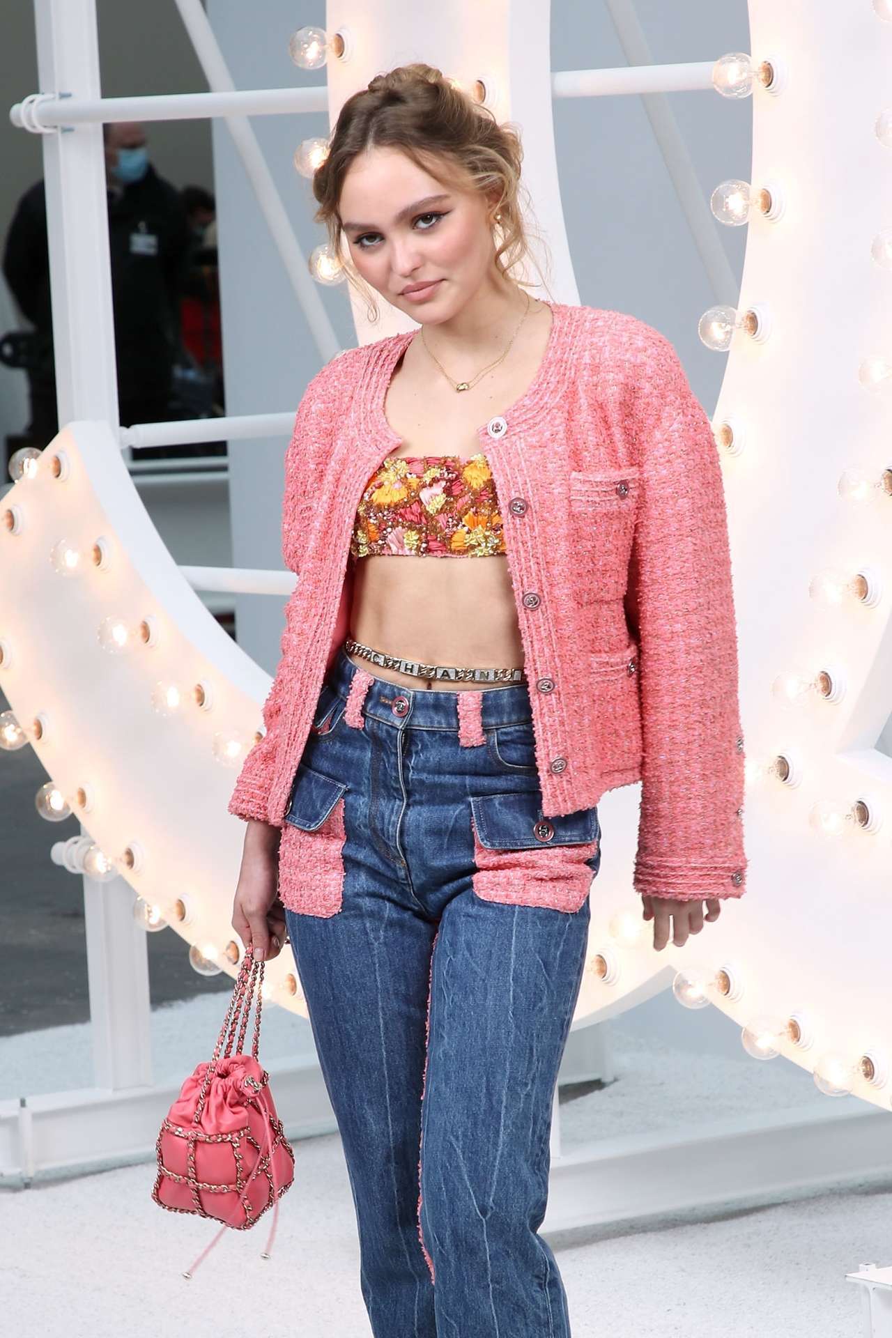 Lily-Rose Depp at Chanel Photocall at Paris Fashion Week