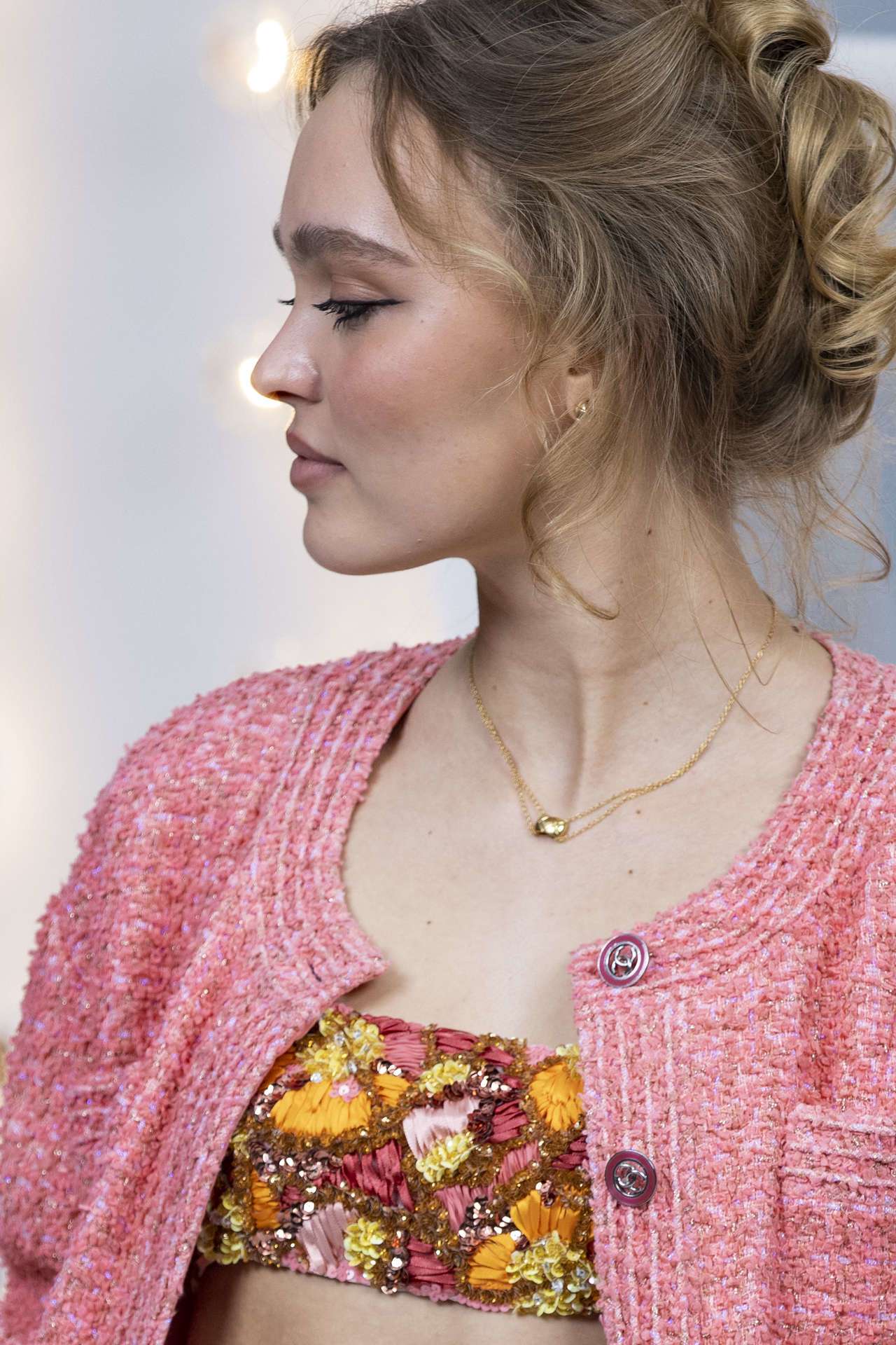 Lily-Rose Depp at Chanel Photocall at Paris Fashion Week