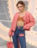 Lily-Rose Depp at Chanel Photocall at Paris Fashion Week