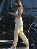 Madison Beer in Torn Joggers at Nobu in Malibu, California