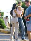 Madison Beer in Torn Joggers at Nobu in Malibu, California