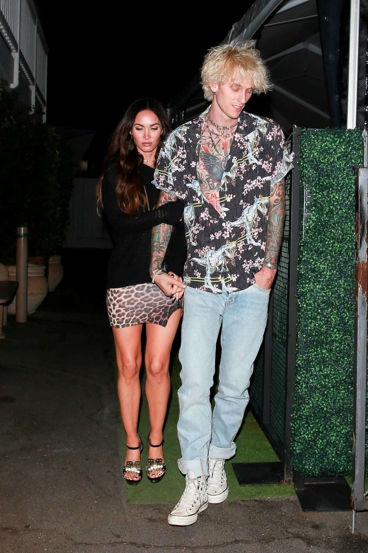 Megan Fox and Machine Gun Kelly Leaving Dinner Date in Santa Monica