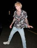 Megan Fox and Machine Gun Kelly Leaving Dinner Date in Santa Monica