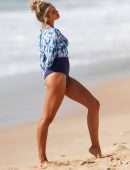 Natalie Roser Swimsuit Photoshoot on Maroubra Beach in New South Wales