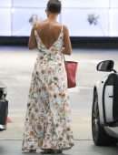Nicole Murphy Leggy and Cleavage in Revealing Dress at Soho House