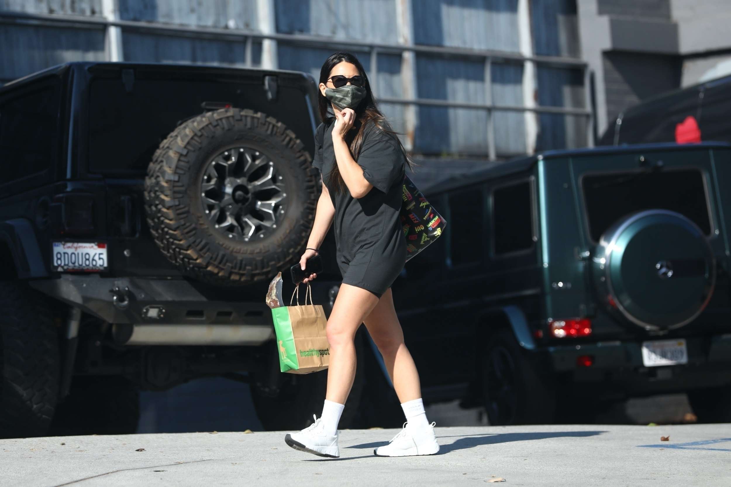 Olivia Munn Leggy, Outside Healthy Spot in West Hollywood