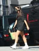 Olivia Munn Leggy, Outside Healthy Spot in West Hollywood