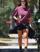 Pia Miller on Morning Walk while Out and About in Bondi, Australia