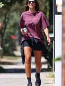 Pia Miller on Morning Walk while Out and About in Bondi, Australia