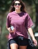 Pia Miller on Morning Walk while Out and About in Bondi, Australia