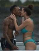 Rebecca Gormley in Bikini Enjoys Hot Tub Cabin with Biggs