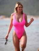 Rhian Sugden at the Beach in Swimsuit in Turkey