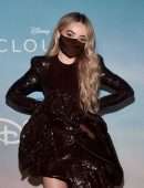 Sabrina Carpenter Leggy at the Premiere of 'CLOUDS' at the Disney+ Drive-In Festival in Santa Monica
