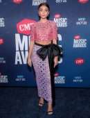 Sarah Hyland at 2020 CMT Music Awards in Nashville