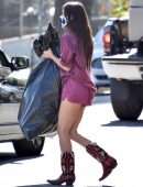 Scout Willis Leggy and Upskirt, Donates a Few Bags of Clothes in LA