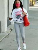 Skai Jackson going to the DWTS Studio in Los Angeles