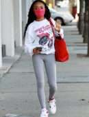 Skai Jackson going to the DWTS Studio in Los Angeles