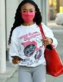 Skai Jackson going to the DWTS Studio in Los Angeles