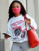Skai Jackson going to the DWTS Studio in Los Angeles