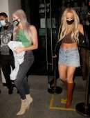 Tana Mongeau Cleavage and Leggy at Catch LA in West Hollywood