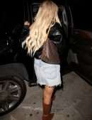 Tana Mongeau Cleavage and Leggy at Catch LA in West Hollywood