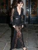 Thylane Blondeau in Black Dress at Etam Fashion show in Paris