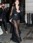 Thylane Blondeau in Black Dress at Etam Fashion show in Paris
