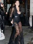 Thylane Blondeau in Black Dress at Etam Fashion show in Paris