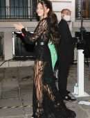 Thylane Blondeau in Black Dress at Etam Fashion show in Paris